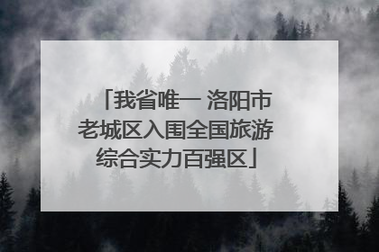 我省唯一 洛阳市老城区入围全国旅游综合实力百强区