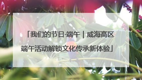我们的节日·端午｜威海高区端午活动解锁文化传承新体验