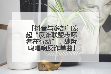 抖音与多部门发起“反诈联盟志愿者在行动”，魏哲鸣唱响反诈单曲