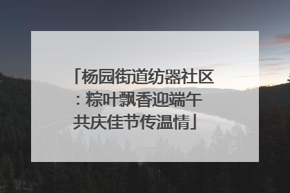 杨园街道纺器社区：粽叶飘香迎端午 共庆佳节传温情