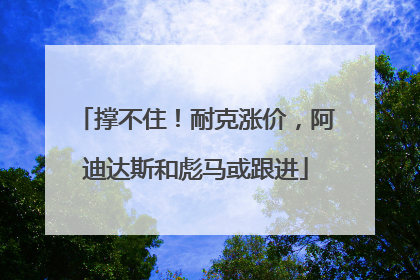 撑不住！耐克涨价，阿迪达斯和彪马或跟进