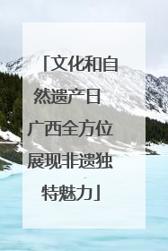 文化和自然遗产日 广西全方位展现非遗独特魅力