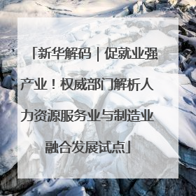 新华解码｜促就业强产业！权威部门解析人力资源服务业与制造业融合发展试点
