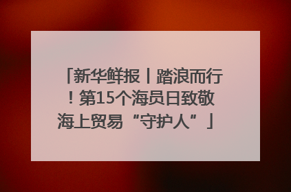 新华鲜报丨踏浪而行！第15个海员日致敬海上贸易“守护人”
