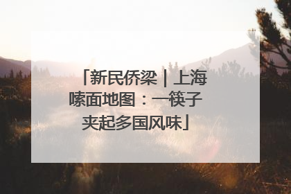 新民侨梁｜上海嗦面地图：一筷子夹起多国风味