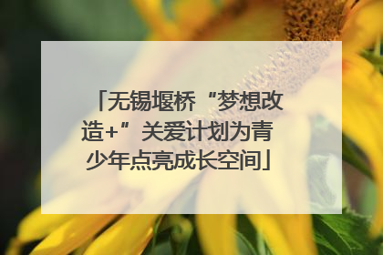 无锡堰桥“梦想改造+”关爱计划为青少年点亮成长空间