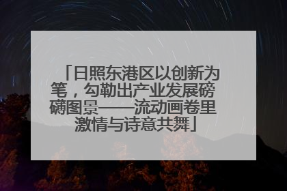 日照东港区以创新为笔，勾勒出产业发展磅礴图景——流动画卷里 激情与诗意共舞
