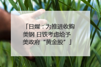 日媒：为推进收购美钢 日铁考虑给予美政府“黄金股”