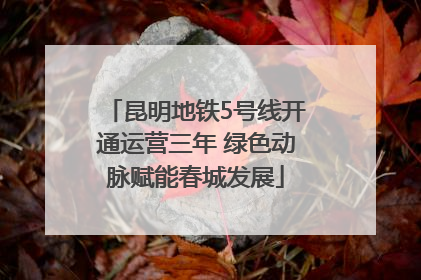 昆明地铁5号线开通运营三年 绿色动脉赋能春城发展