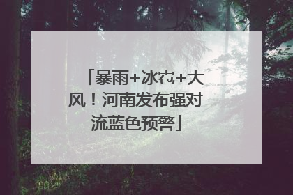 暴雨+冰雹+大风！河南发布强对流蓝色预警