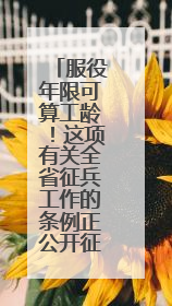 服役年限可算工龄！这项有关全省征兵工作的条例正公开征求社会意见