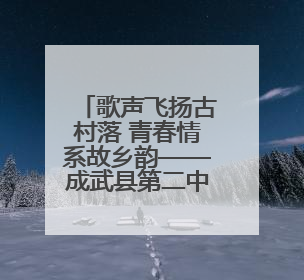 歌声飞扬古村落 青春情系故乡韵——成武县第二中学举办青春歌会