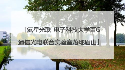 氦星光联-电子科技大学百G通信光电联合实验室落地眉山