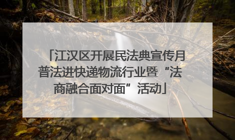 江汉区开展民法典宣传月普法进快递物流行业暨“法商融合面对面”活动