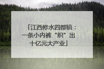 江西修水四都镇：一条小内裤“织”出十亿元大产业