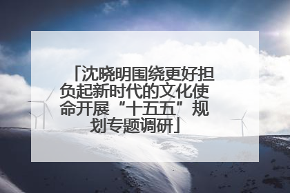 沈晓明围绕更好担负起新时代的文化使命开展“十五五”规划专题调研