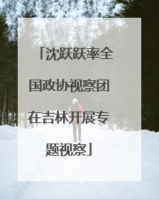沈跃跃率全国政协视察团在吉林开展专题视察