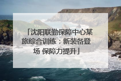 沈阳联勤保障中心某旅综合训练：新装备登场 保障力提升