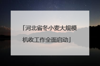 河北省冬小麦大规模机收工作全面启动