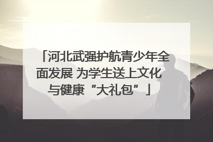 河北武强护航青少年全面发展 为学生送上文化与健康“大礼包”