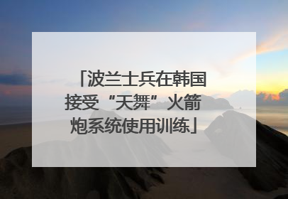 波兰士兵在韩国接受“天舞”火箭炮系统使用训练