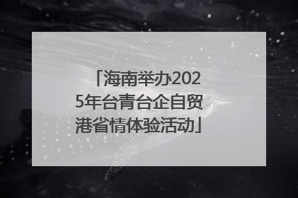 海南举办2025年台青台企自贸港省情体验活动