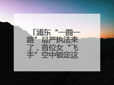 浦东“一圈一路”最严执法来了，首位女“飞手”空中锁定这些交通陋习