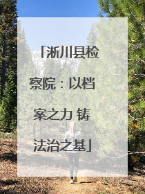 淅川县检察院：以档案之力 铸法治之基