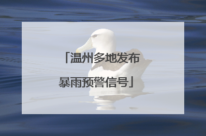 温州多地发布暴雨预警信号