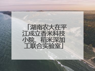 湖南农大在平江成立香米科技小院、稻米深加工联合实验室