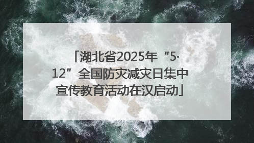 湖北省2025年“5·12”全国防灾减灾日集中宣传教育活动在汉启动