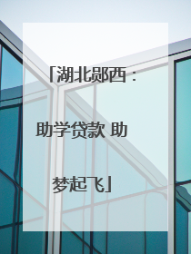 湖北郧西：助学贷款 助梦起飞