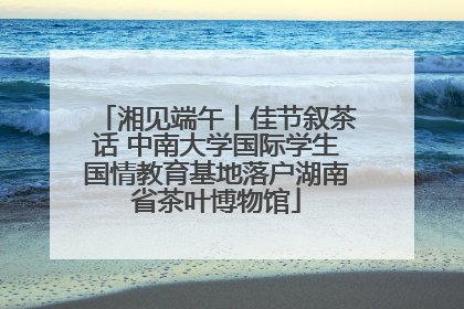 湘见端午丨佳节叙茶话 中南大学国际学生国情教育基地落户湖南省茶叶博物馆
