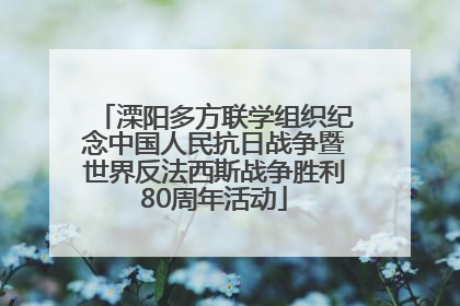 溧阳多方联学组织纪念中国人民抗日战争暨世界反法西斯战争胜利80周年活动