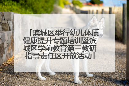滨城区举行幼儿体质健康提升专题培训暨滨城区学前教育第三教研指导责任区开放活动