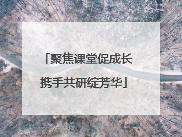 聚焦课堂促成长 携手共研绽芳华