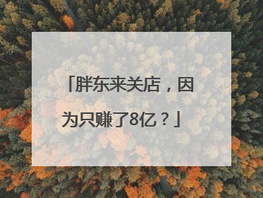 胖东来关店，因为只赚了8亿？