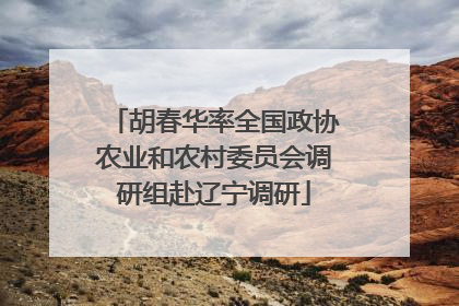 胡春华率全国政协农业和农村委员会调研组赴辽宁调研