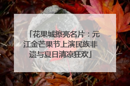 花果城擦亮名片：元江金芒果节上演民族非遗与夏日清凉狂欢