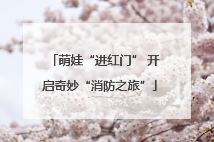 萌娃“进红门” 开启奇妙“消防之旅”