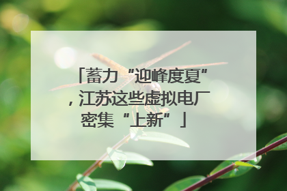 蓄力“迎峰度夏”，江苏这些虚拟电厂密集“上新”