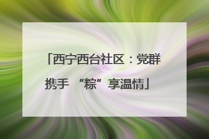 西宁西台社区：党群携手 “粽”享温情