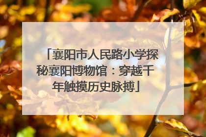 襄阳市人民路小学探秘襄阳博物馆：穿越千年触摸历史脉搏