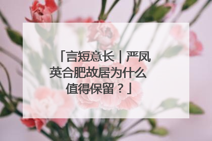 言短意长｜严凤英合肥故居为什么值得保留？