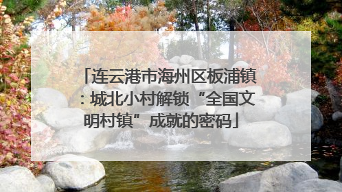 连云港市海州区板浦镇：城北小村解锁“全国文明村镇”成就的密码