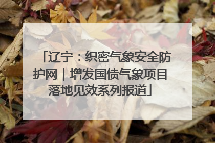 辽宁：织密气象安全防护网｜增发国债气象项目落地见效系列报道