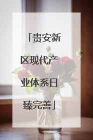 贵安新区现代产业体系日臻完善
