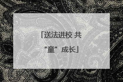 送法进校 共“童”成长