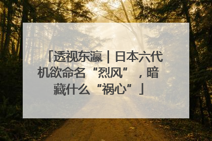 透视东瀛｜日本六代机欲命名“烈风”，暗藏什么“祸心”