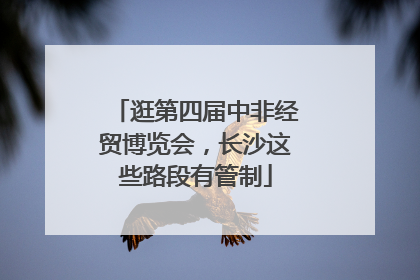 逛第四届中非经贸博览会，长沙这些路段有管制
